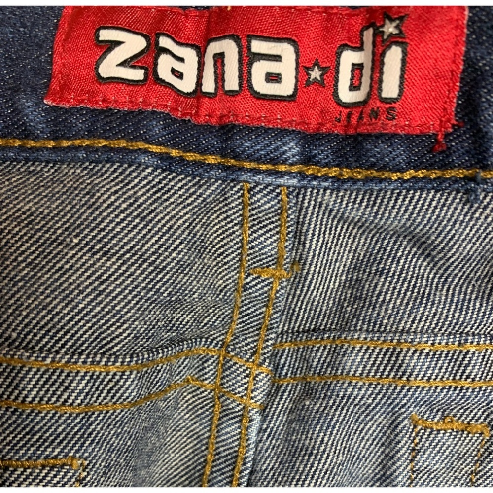 Vintage Zana Di Patch Wide Leg Jeans Size 11 32” - Picture 3 of 7